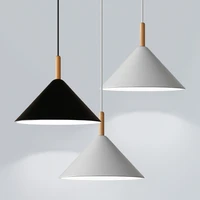 modern hanging ceiling lamps wood aluminum e27 pendant lights home decor lighting and bar showcase spot light
