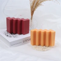 waves w curve silicone candle mold column cuboid making wax plaster artwork cube decor supplies fragrance sculpture gadgets
