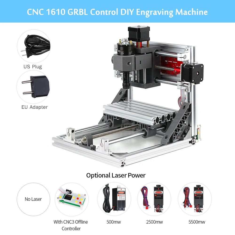 ЧПУ 1610 с ER11 diy гравировальный станок мини Pcb фрезерный для резьбы по дереву