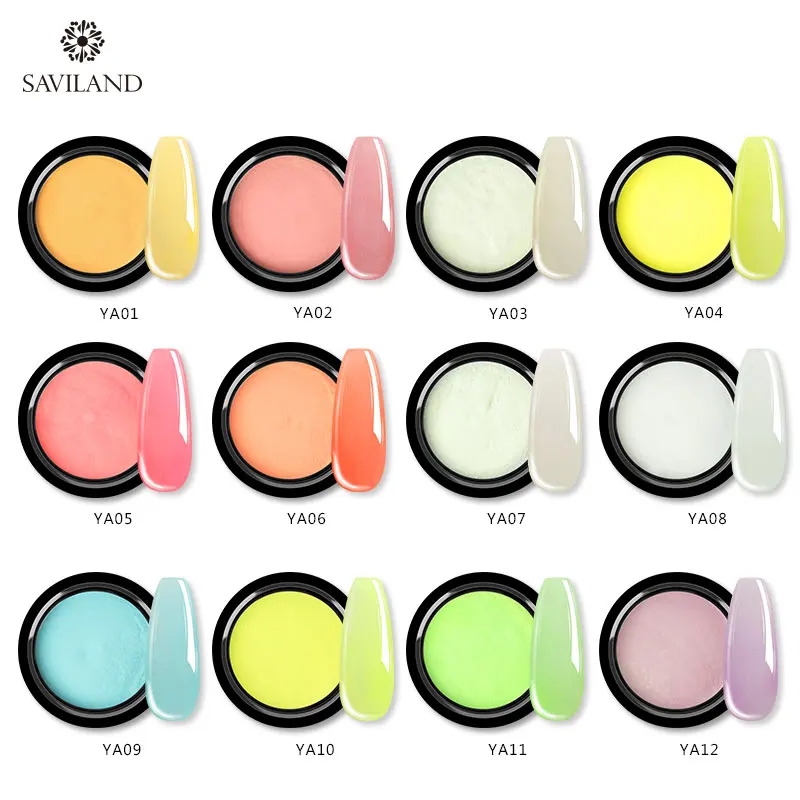 SAVILAND светится в темноте блеск для ногтей порошок светящийся флуоресцентный