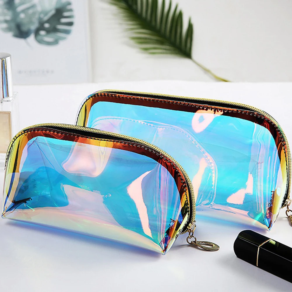 Женская косметичка с лазерной печатью цветной водонепроницаемый Органайзер из