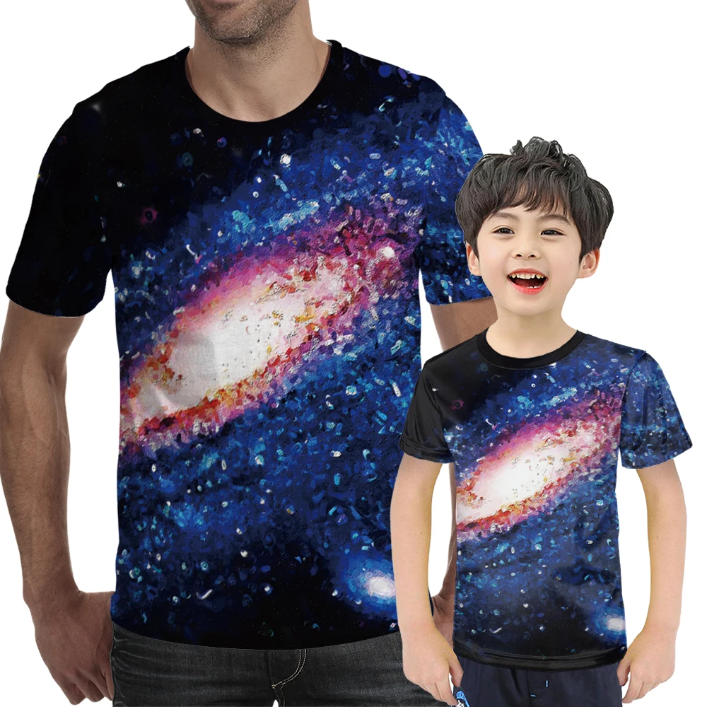 

2021 new fashion men's T-shirt beautiful star top summer Round Neck Shirt 3D printing short sleeve trendy street wear