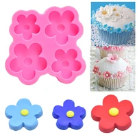 cartoons little flower fondant silicone mold for diy pastry cupcake dessert lace cake decoration kitchen accessories baking tool