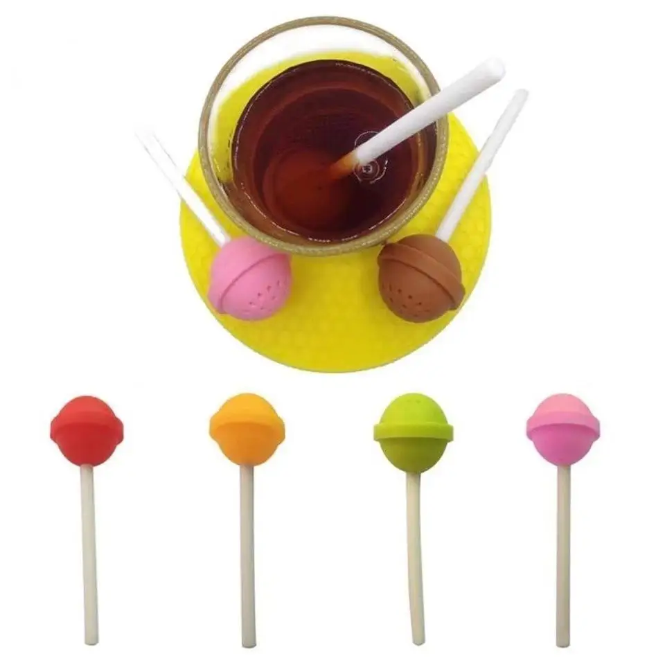 

Reusable Infusion Tea Strainer Tea Bag Filter Infuser Tea Leaf Diffuser Lollipop Kitchen Accessories