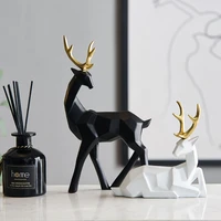 nordic abstract elk statue resin sculpture living room home decoration wine cabinet bookcase car decoration modern art crafts
