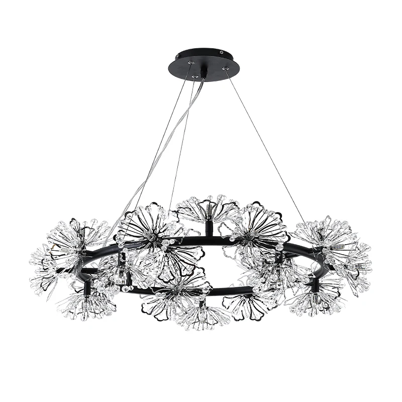 

Nordic Snowflake Golden Chandelier Creative Luxury Atmosphere Ceiling Lamp Living Room Furniture Hotel Lobby Bedroom Lamp