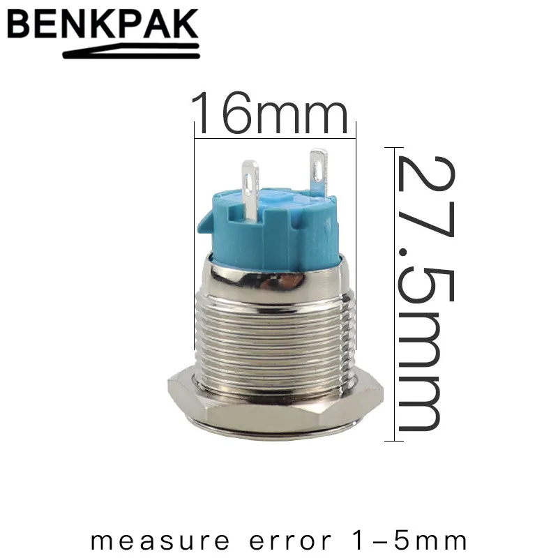 16-миллиметровый Meta мгновенный удлиненный кнопочный переключатель 2pin |