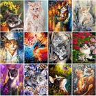 Животные, вышивка, алмазная живопись, турецкий фургон, кот 5D, украшение для дома, сделай сам, полностью Алмазная вышивка крестиком, мозаика, наклейка на стену