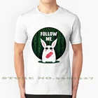 Матрица... следуй за мной, черно-белая футболка для мужчин, женщин, мужчин, матрица, красные таблетки, синие таблетки, нео-кролик из фильма один Возьмите красную таблетку