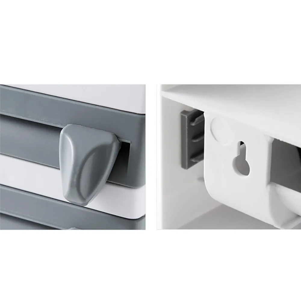 

Kitchen Cling Film Sauce Bottle Storage Rack Paper Towel Holder Kitchen Accessor Roll Paper Hanging Aluminium Foil Hook