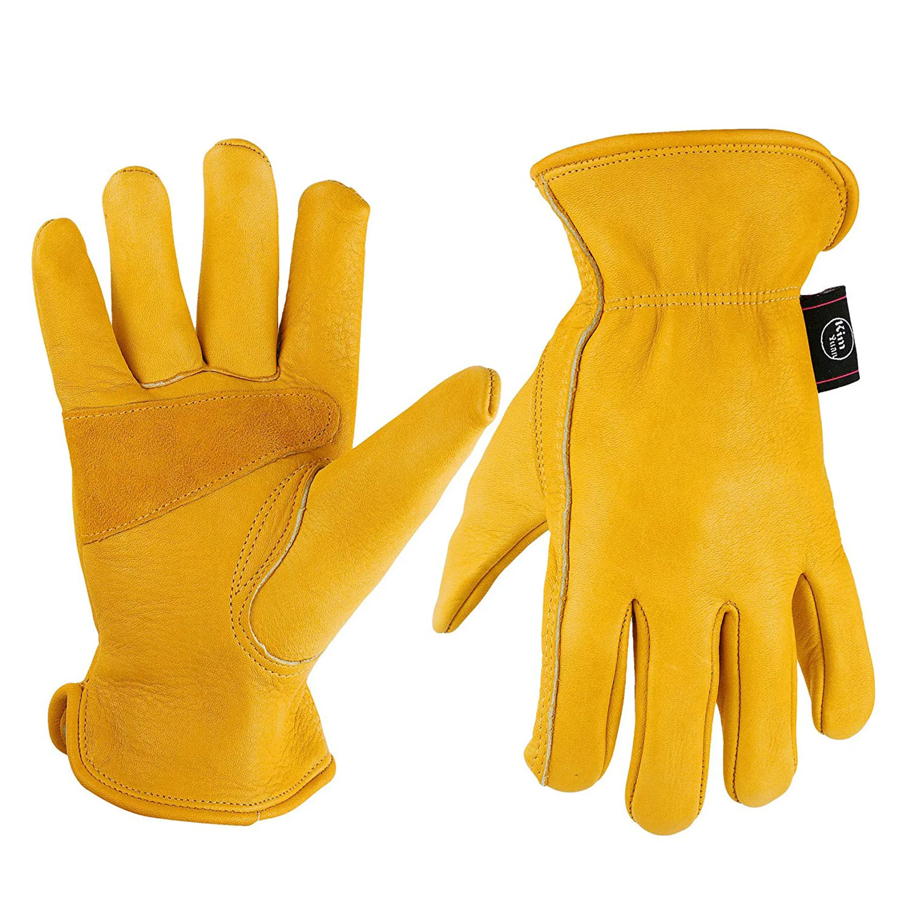 Work Gloves Cowhide Leather Men Working Welding Safety Protective Garden Sports MOTO Driver Wear-resisting Gloves qiangleaf brand new men s work gloves cowhide leather security protection wear men safety driver working welding glove 3zg