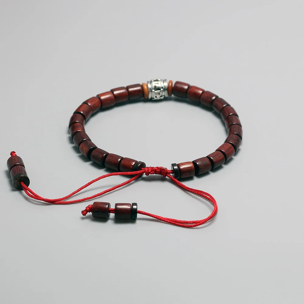 Натуральные деревянные бусины Sanders браслет для мужчин и женщин регулируемая