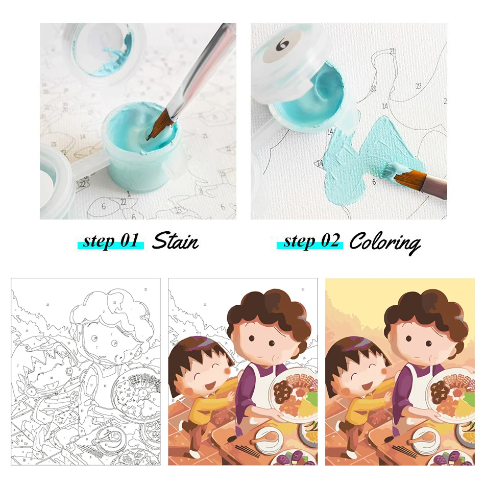 Картина с Бэтменом по номерам для взрослых масляная краска в рамке DC hero DIY