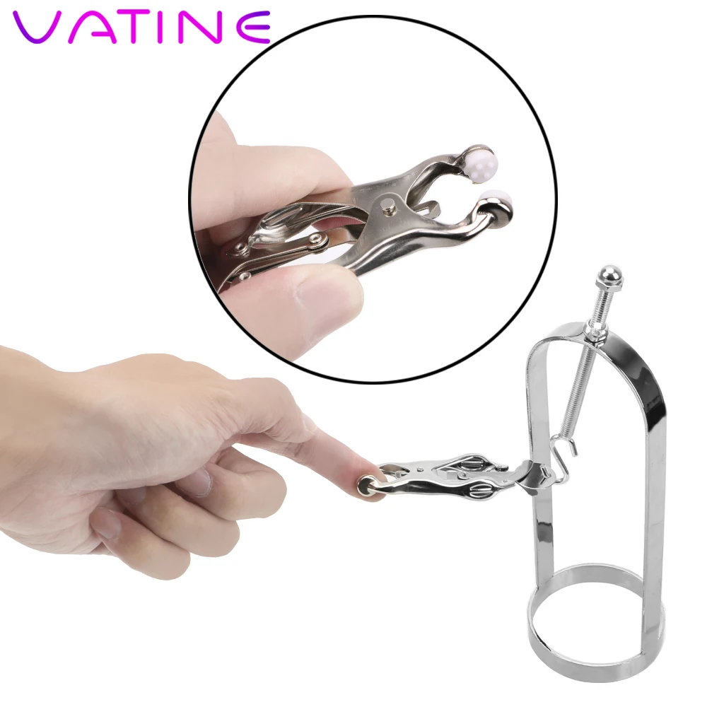 Металлический Ниппель для бондажа Vine регулируемый металлический ниппель с