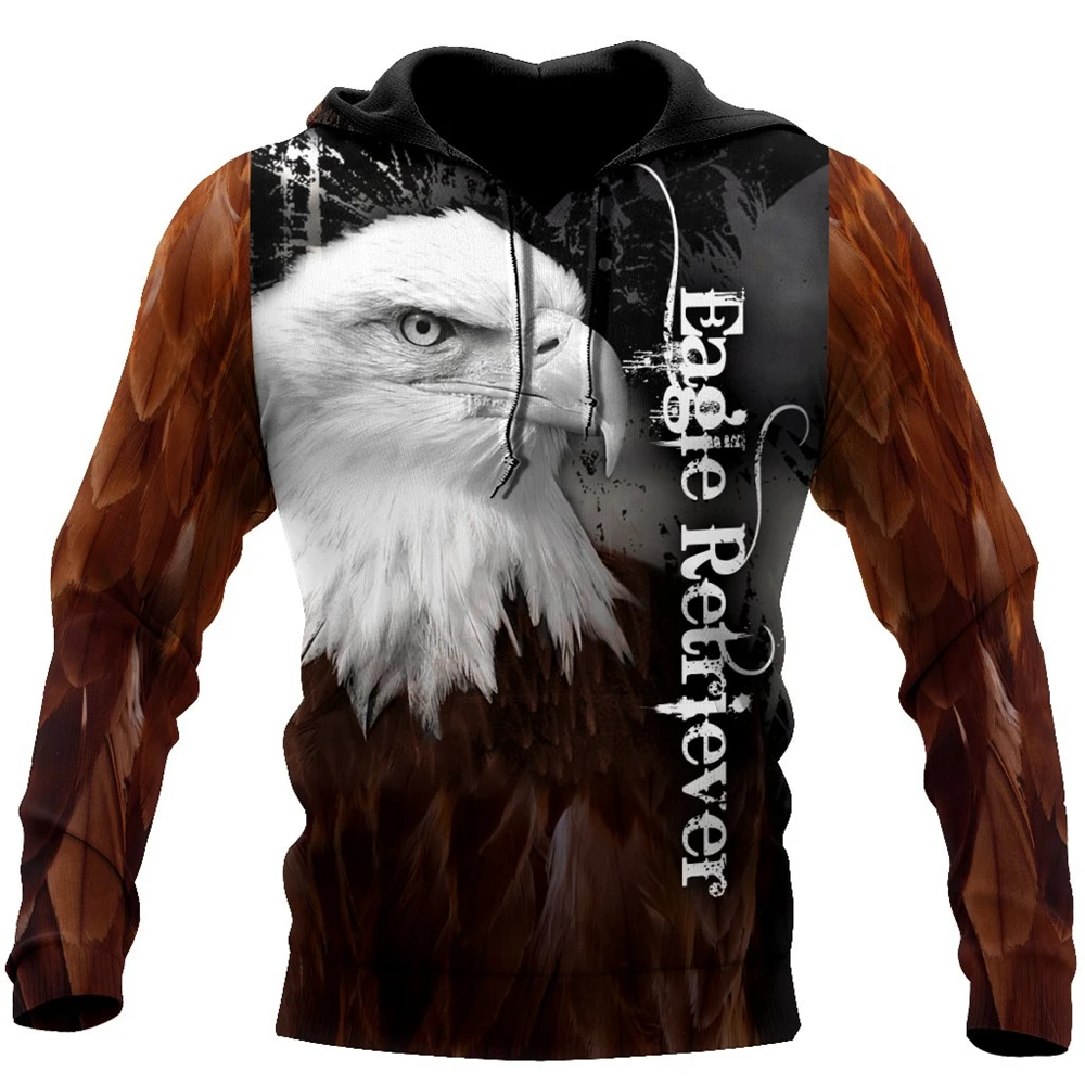 

New Fashion Men Hoodie Beautiful Animal Eagle Pattern 3D Full Printed Harajuku Sweatshirt Unisex Casual Zip Hoodie CND39