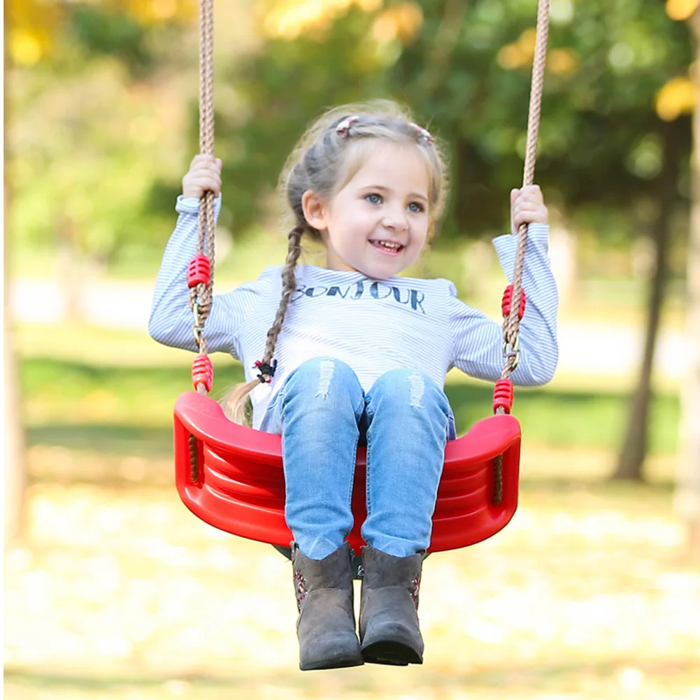 

Color Curved Board Swing For Children Outdoor And Indoor Swing Adjustable Height Rope Rainbow Curved Board Swing