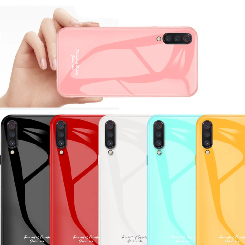 Для Xiaomi Mi 8 Lite чехол из закаленного стекла Модный тонкий для задней панели