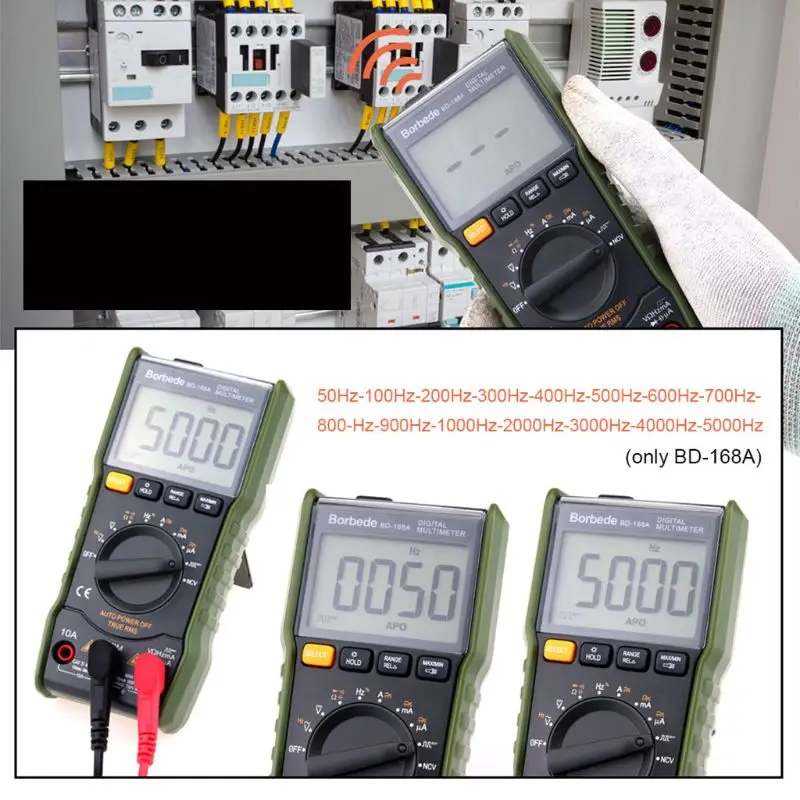 

Digital Multimeter Portable DC/AC Voltage Current Resistance Frequency Temperature NCV Diode Multitester LCD Display