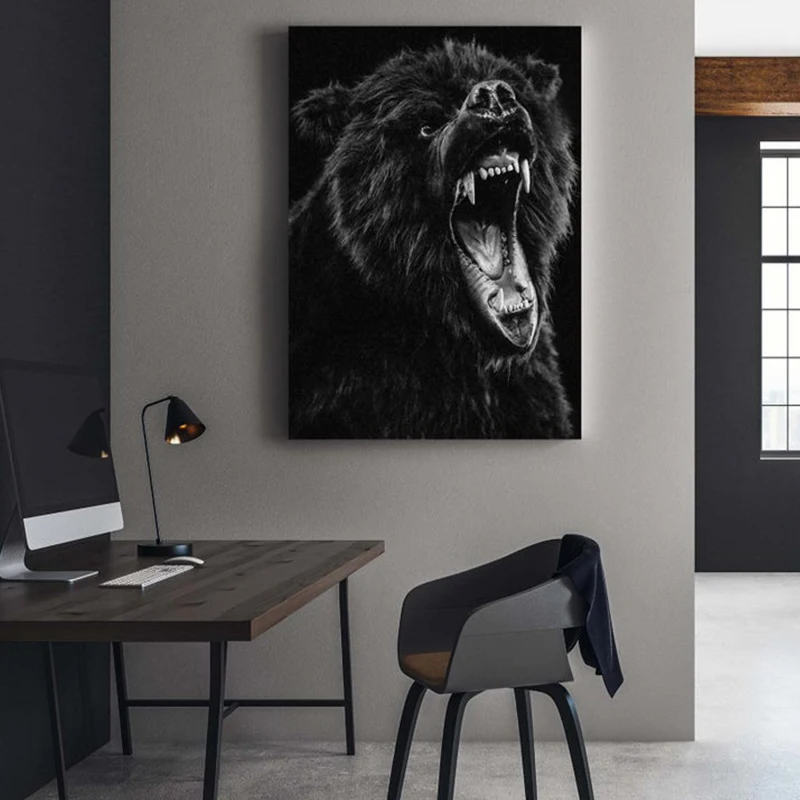 Алмазная картина Черный Медведь алмазная живопись сделай сам полноразмерная