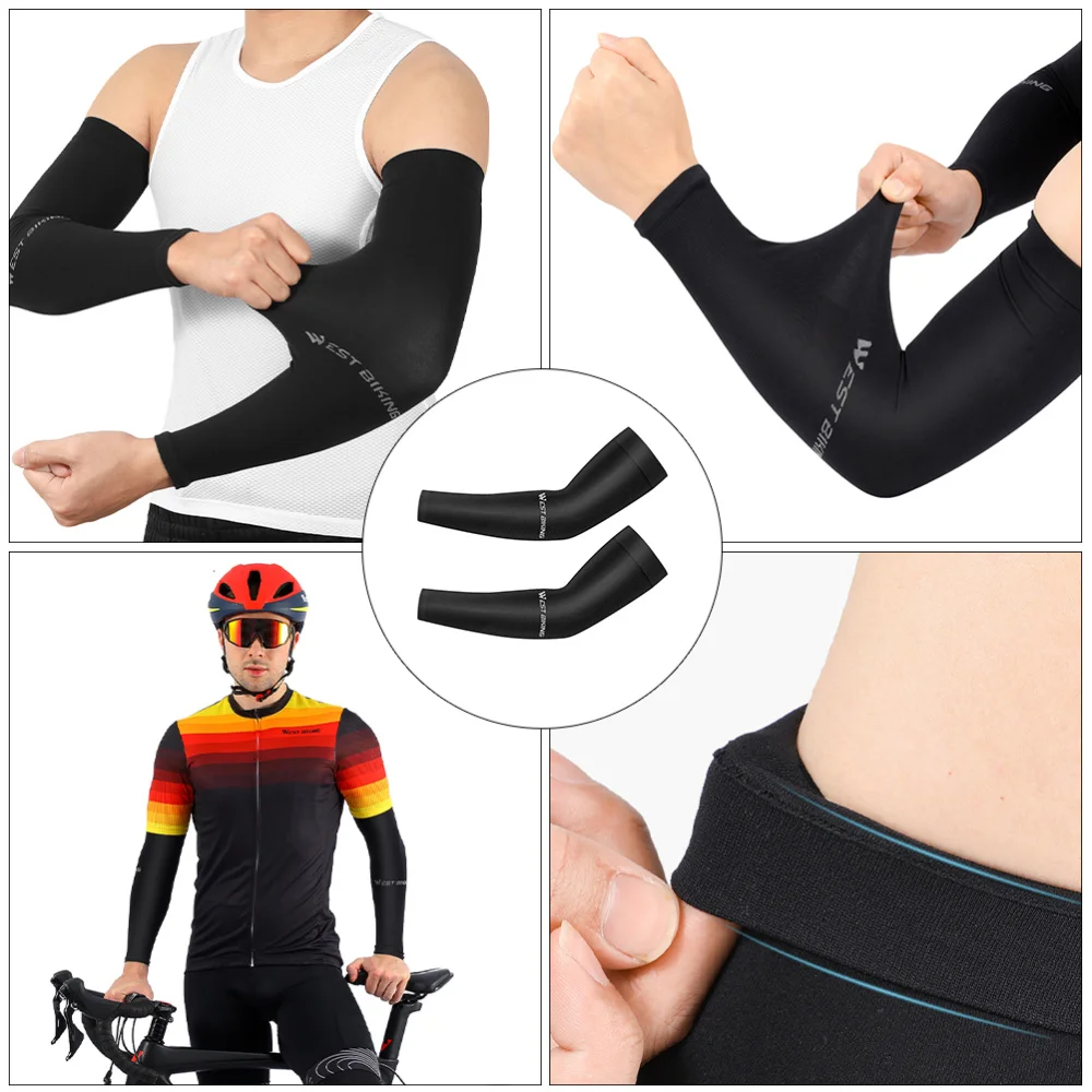 

1 Pair Unisex Sleeves Cycling UV Protection Arm Sleeve Ice Silk Cycling Sleeve