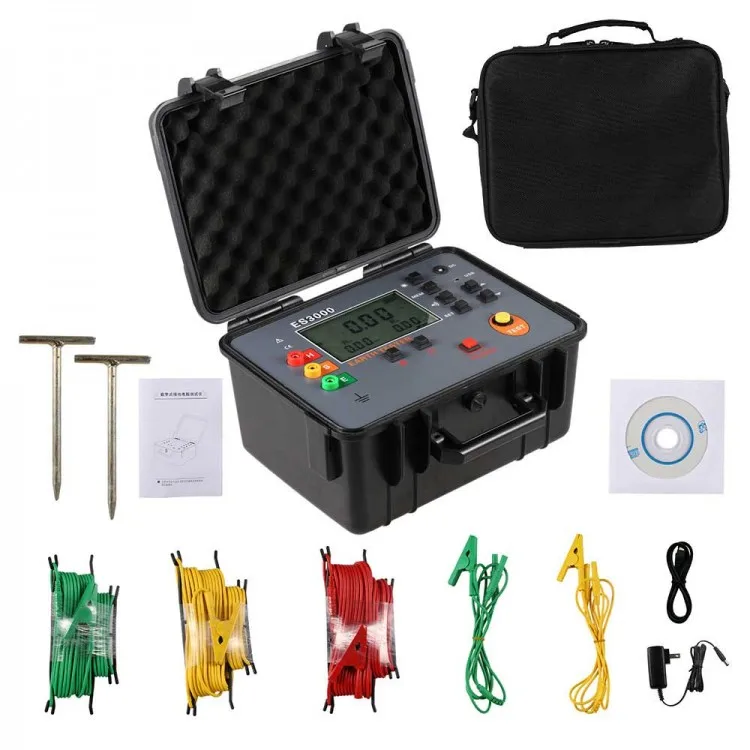

ES3000 Digital Earth Ground Resistance Tester Meter Grounding Resistance Measurement