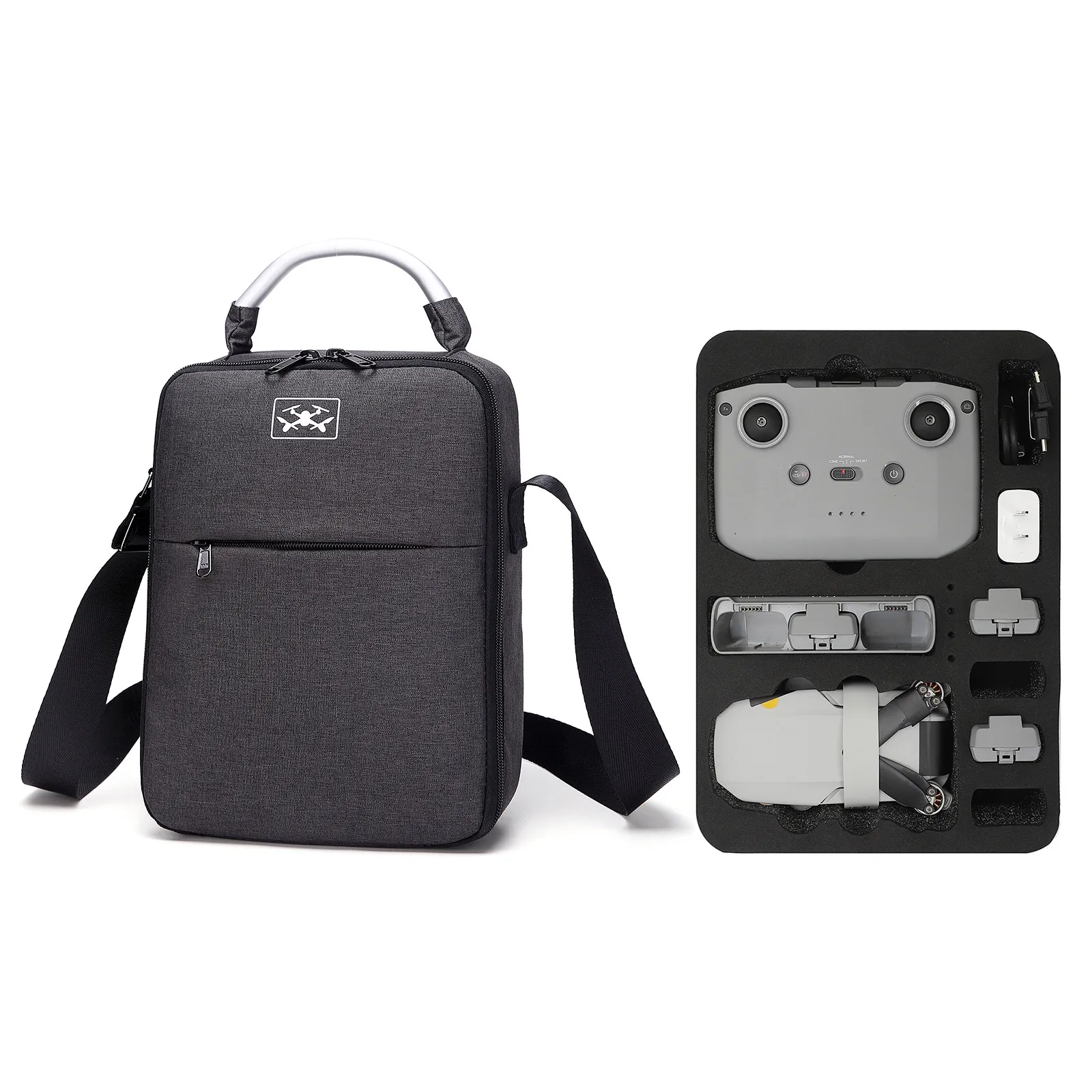 

Black High Capacity Storage Bag Waterproof Shoulder Bag Soft Eva Durable Handbag Suitable Dji Yu Mini 2 Drone Accessories