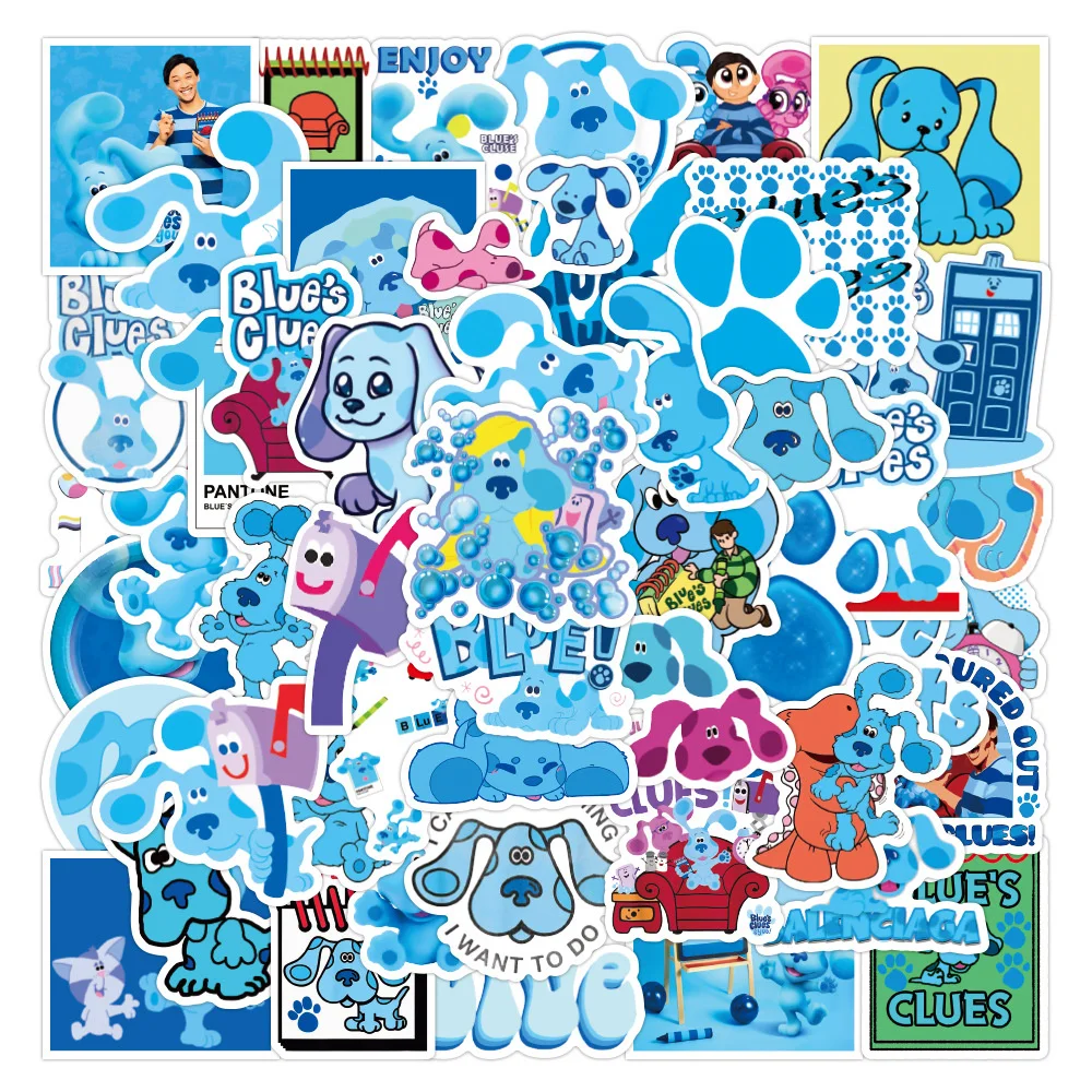 

10/30/50PCS Cartoon Personality Cute Blue Dalmatian Graffiti Sticker Guitar Suitcase Mobile Gift Toy PVC Sticker Wholesale