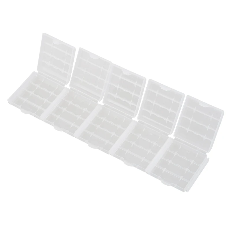 5x Новый прозрачный пластиковый чехол для хранения батарейного отсека держатель