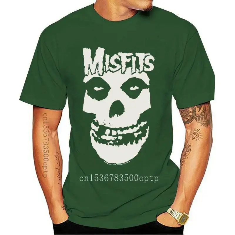 

Новинка, Мужская облегающая футболка Misfits в состаренном стиле с черепом, разные размеры