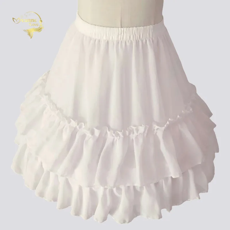 

Пышная юбка-качели для Хэллоуина, женская шифоновая юбка с кринолином, верхняя юбка для невесты на свадьбу, Нижняя юбка, обруч, Lolita Saia