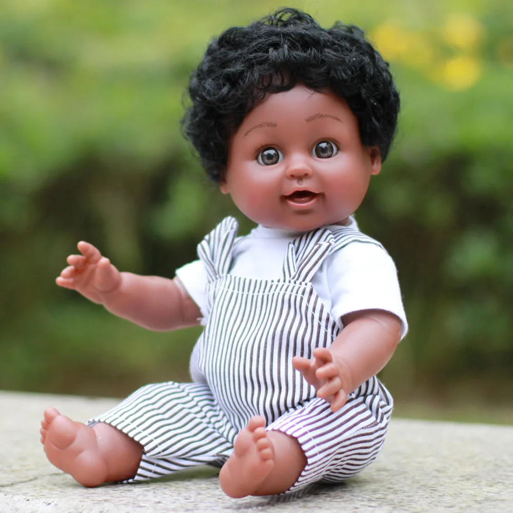 Американская черная кукла реборн ручной работы силиконовая виниловая Мягкая