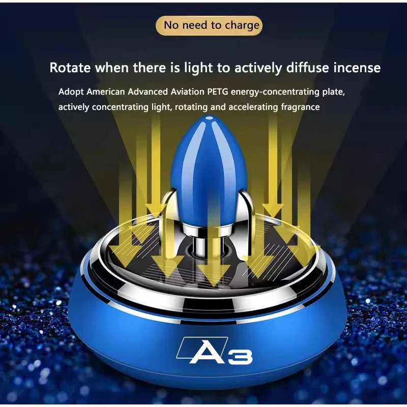 

For A3 Car Perfume Solar Rocket Car Deodorizing Sterilizing Air Freshener Aromatherapy Ornaments