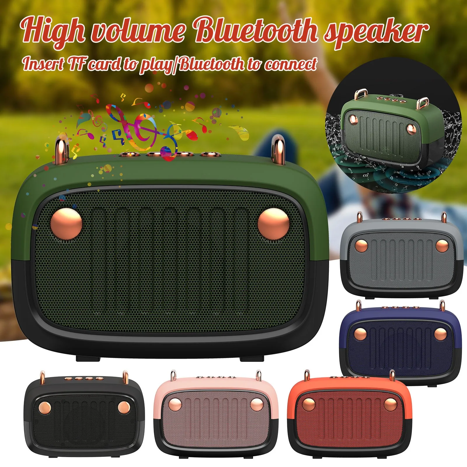 Беспроводной портативный музыкальный проигрыватель BS32D с FM-радио и