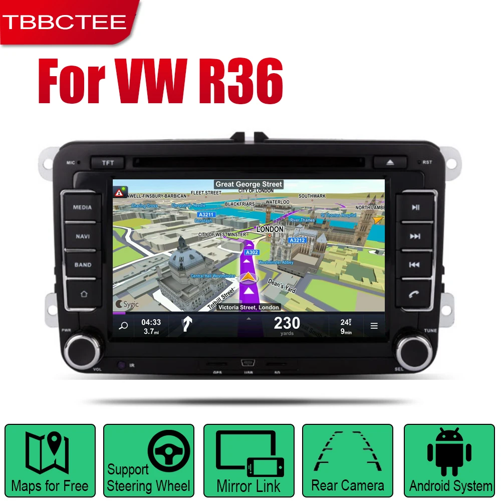 TBBCTEE Авто Радио 2 Din Автомобильный dvd-плеер на основе Android для Volkswagen VW R36 2010 2011 2012 2013