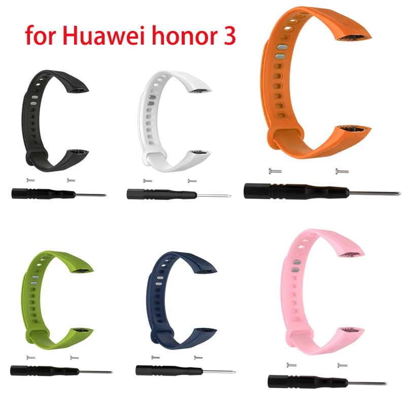Силиконовый ремешок для Huawei Honor 3 спортивный сменный водонепроницаемый браслет с