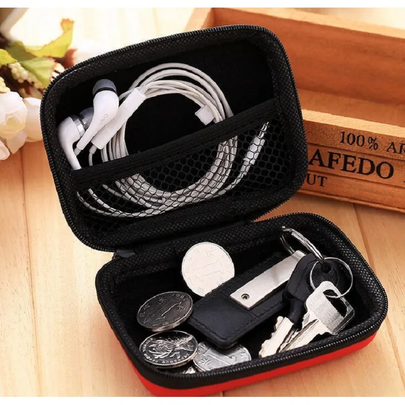 1 шт. прямоугольные водонепроницаемые наушники кабель для хранения данных