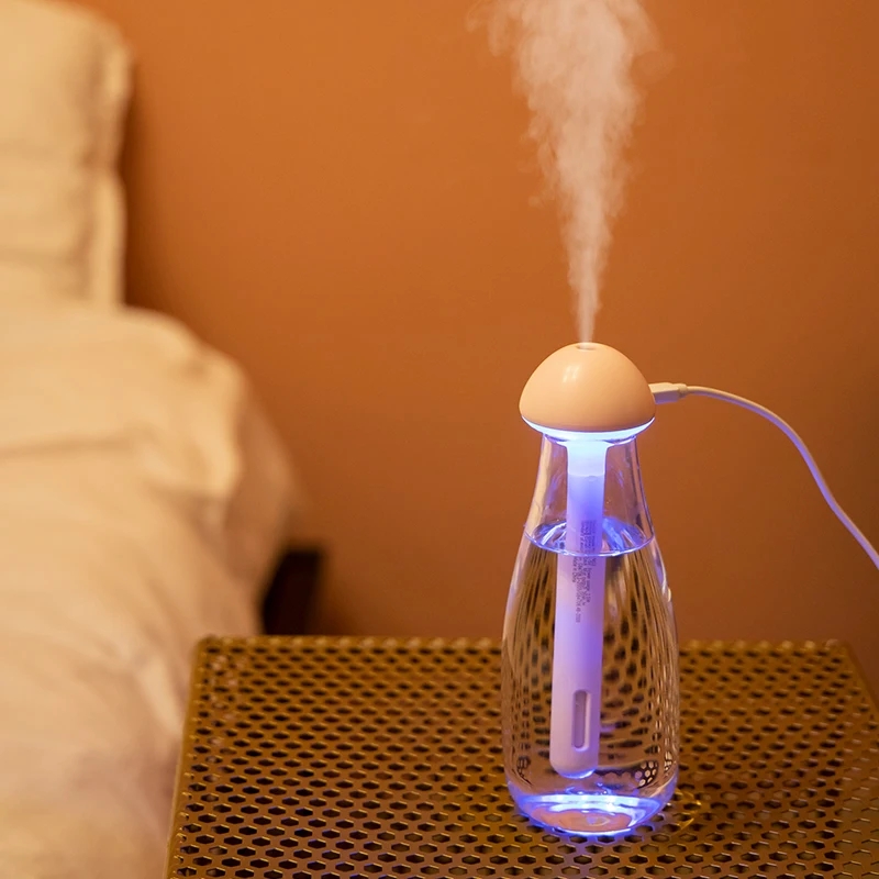 

Ultrasonic Air Humidifier No Limitation Aromatherapy Diffusers 350ML Bottle Mini Humidificador USB Mist Maker With Colorful Lamp