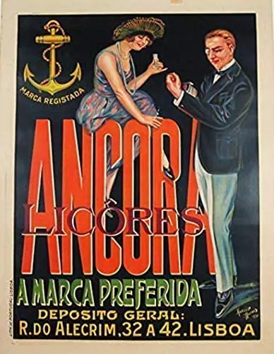 

Ancora Licores Poster Funny Art Decor Vintage Aluminum Retro Metal Tin Sign Painting Decorative Signs