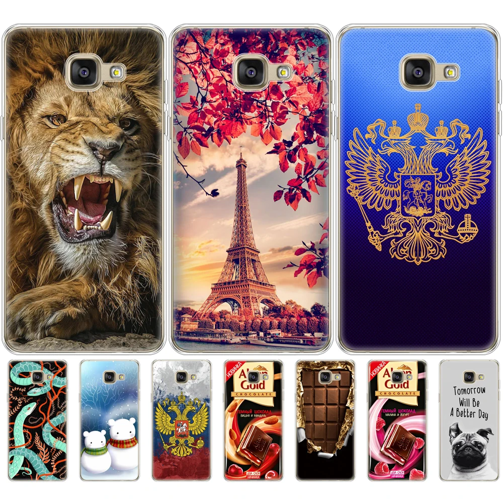 Силиконовый чехол для Samsung Galaxy A5 2016 Мягкий бампер из ТПУ задняя крышка A510F A510