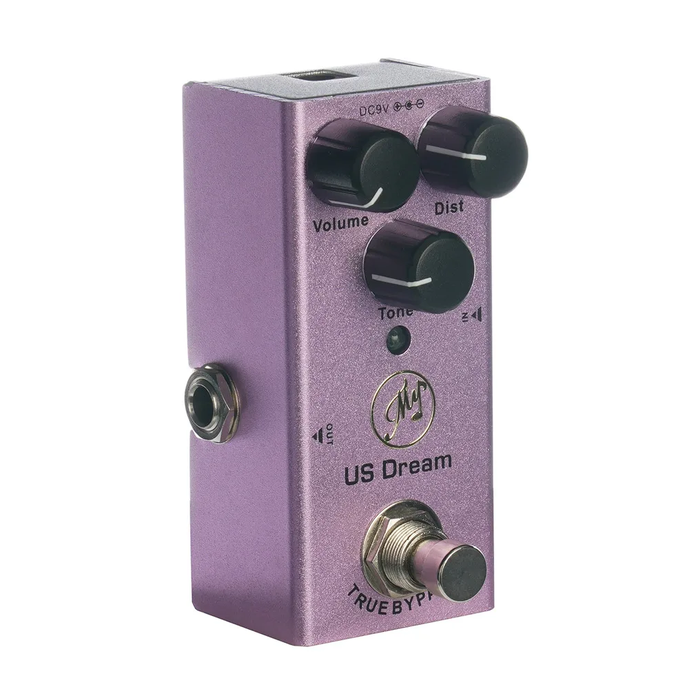 

Portable US Dream Distortion Effect Pedal for Electric Guitars with True Bypass Mini Single Distortion Guitar Pedal DC 9V Purple