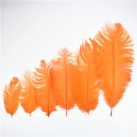 10pcslot orange ostrich feather for crafts 15 70cm6 28 feathers ostrich plumes wedding feather decoration carnaval assesoires