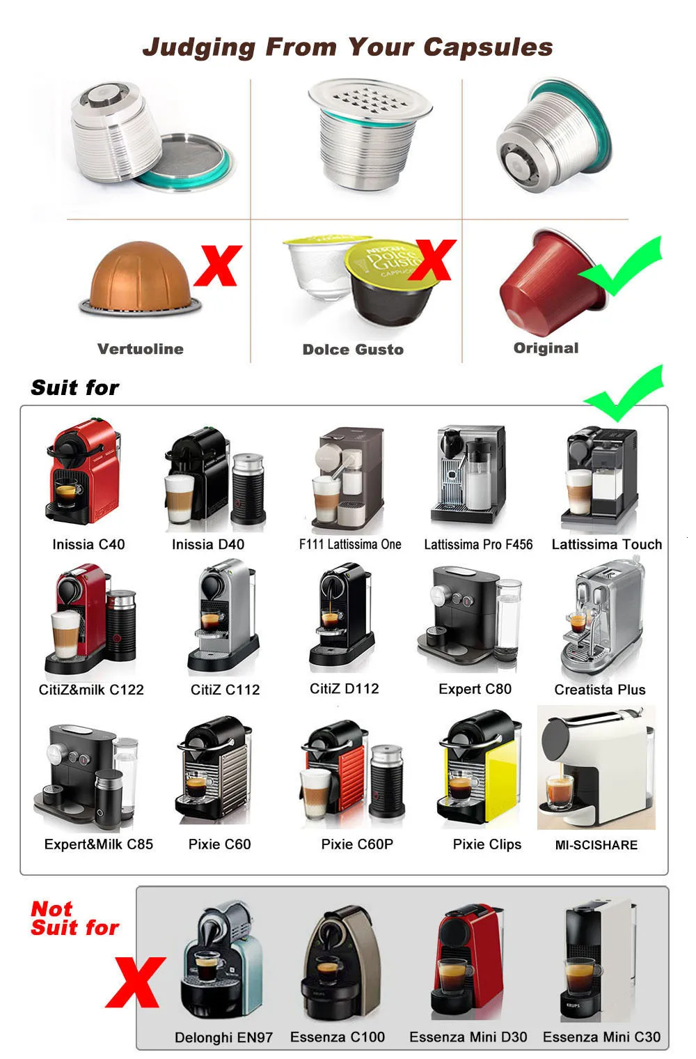 Nespresso многоразовая капсула многоразовый фильтр для кофе капельница Сталь Nespresso Cafeteira Capsulas De Cafe Recargables Reutilizables