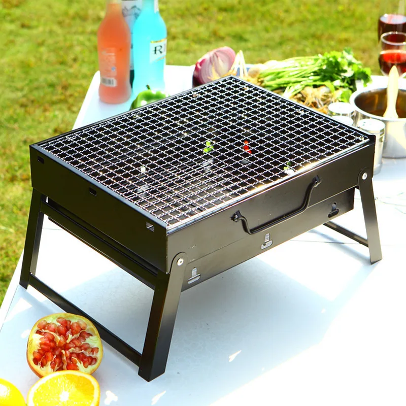 

Foldable BBQ Grills Patio Barbecue Charcoal Grill Stove Stainless Steel Outdoor Camping Picnic Barbecue BBQ Accessories Tools