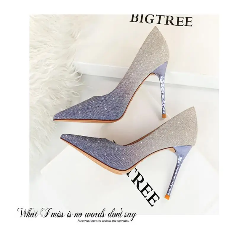 

2021 Designer Sexy Women's Pumps Office Lady Stiletto High Heels Pointed Toe Fashion Wedding Dress Party Shoes Hhoes 9.5cm High