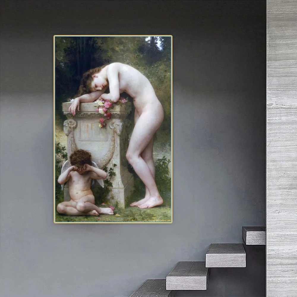 Elegy 1899 г. от William Bouguereau картина маслом на холсте эстетичная печать стене