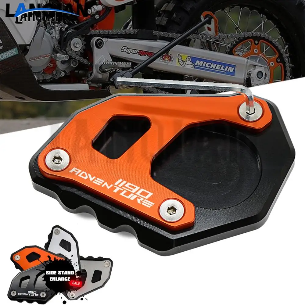 

For 1050 1090 1190 1190 Adventure Motor Enlarge Extension Side Stand kickstand cover Plate screw Pad with 1190 Adventure