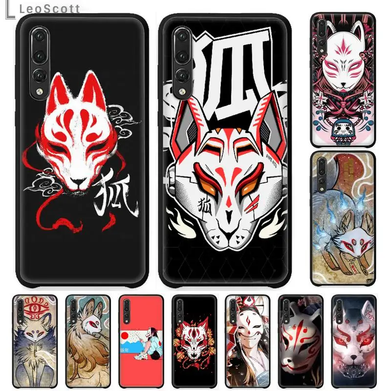 

Japanese Style Anime Fox Phone Case For Huawei honor 10 i lite 8x P 20 30 40 lite pro smart 2019 nova 5t mate 20 pro coque