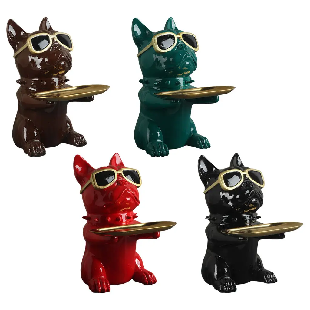 

Статуя бульдога, крутая модная многофункциональная Современная посуда для тумбочки, стол, домашний декор