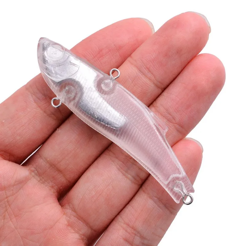 

Ufishing Transparent Plastic VIB Fishing Lures 10Pieces/Lot Sinking Unpainted Artificial Bait Body 7cm/16.5g pesca Hard Lure