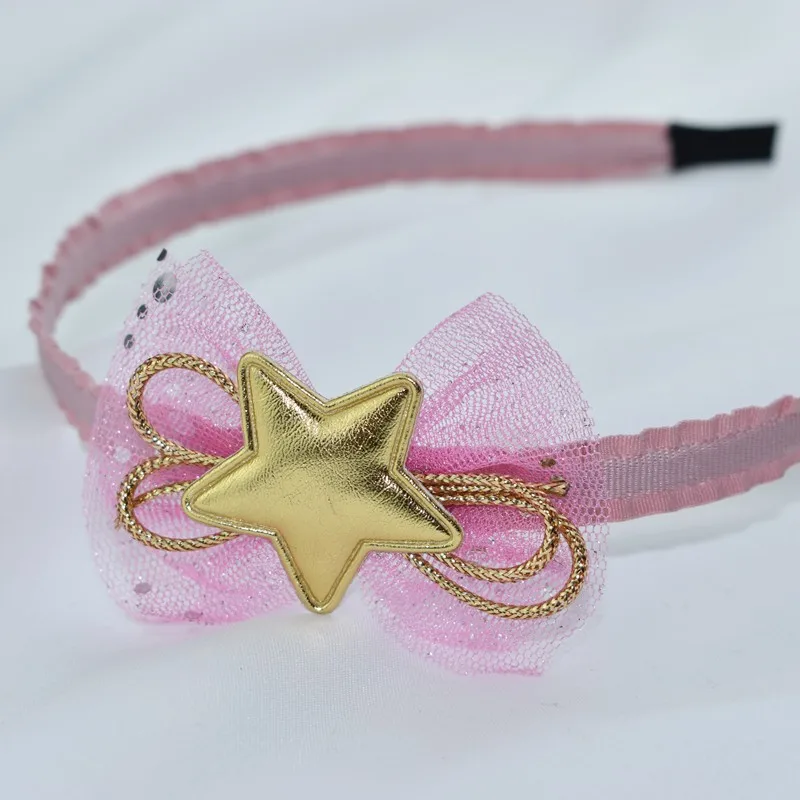 

Children's lovely big bowknot hair act the role ofspring and summer gauze flower bowknot package cloth children hair hoop